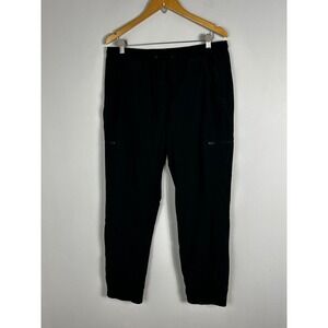 Eddie Bauer Fleece Lined Pants Black Womens Size 12 Hiking Outdoors‎ Winter Camp